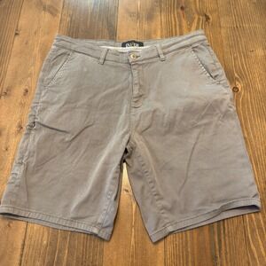 DU/ER Shorts Mens 34 Gray Live Free Journey Stretch Chino Casual 9" Inseam